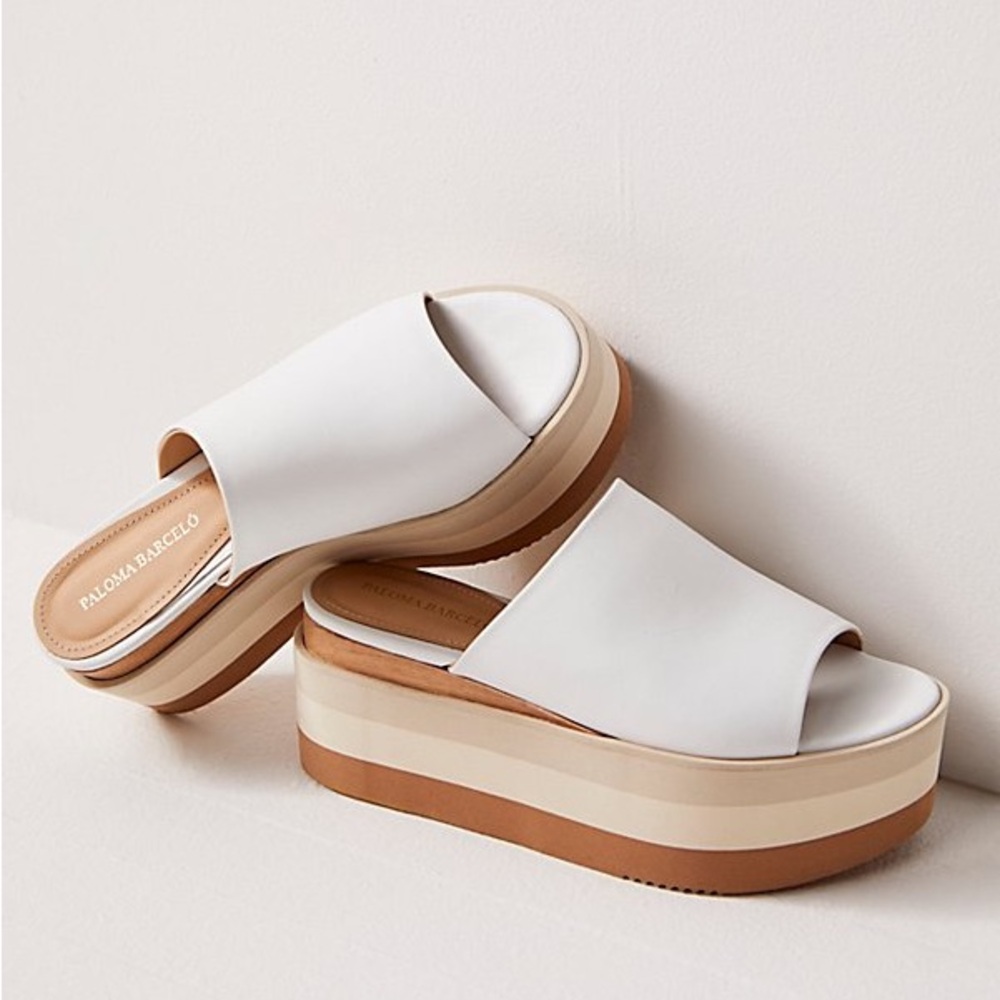 Paloma Barceló High Standards Flatform Sandals Size 37 - Picture 10 of 10